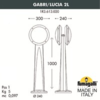 Миниатюра фото садовый светильник-столбик fumagalli gabri/lucia 1l 1r3.613.010.lye27 | 220svet.ru