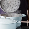 Миниатюра фото кастрюля из литого алюминия masterclass небесно-голубого цвета, 5 л kitchen craft | 220svet.ru