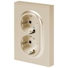 Миниатюра фото розетка эра arktik 16-2105-04 двойная с заземлением 2x2p+e schuko со шторками 16а-250в шампань б0070457 | 220svet.ru
