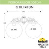 Миниатюра фото светильник уличный настенный fumagalli porpora/g300 g30.141.000.aye27dn | 220svet.ru