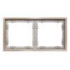 Миниатюра фото рамка металлическая на 2 поста, s70 metal voltum s70 metal vlsm120210 (платина) | 220svet.ru