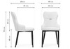 Миниатюра фото стул на металлокаркасе woodville neli gray / black 15215 | 220svet.ru