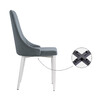Миниатюра фото стул на металлокаркасе woodville kora white / gray 15221 | 220svet.ru