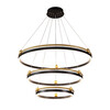 Миниатюра фото подвесная люстра с пультом ду crystal lux fernando sp158w led black/gold | 220svet.ru