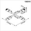 Миниатюра фото коннектор гибкий соединитель х-образный novotech vector 135315 черный | 220svet.ru